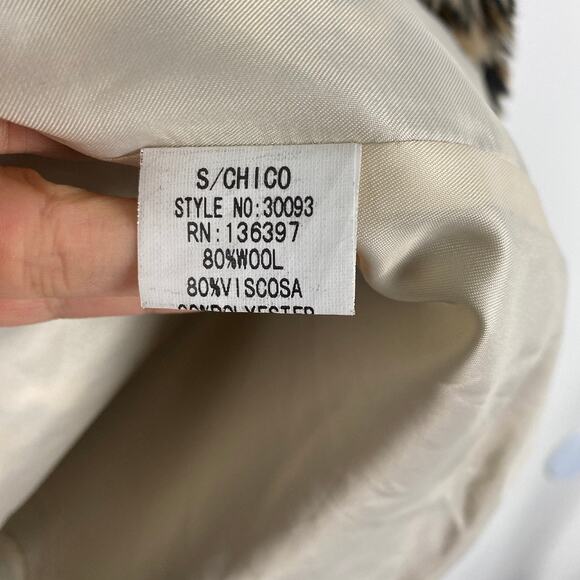 GLAM GRUNGE Cheetah Print Coat – Windsor Faux Fur Wool Blend – Size S - Picture 5 of 7